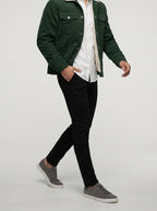 Men's Autumn Corduroy Trucker Jacket with Pile Collar