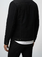 Men's Autumn Corduroy Trucker Jacket with Pile Collar