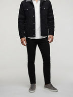 Men's Autumn Corduroy Trucker Jacket with Pile Collar