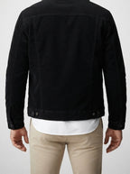 Men's Autumn Corduroy Trucker Jacket with Sherpa Collar