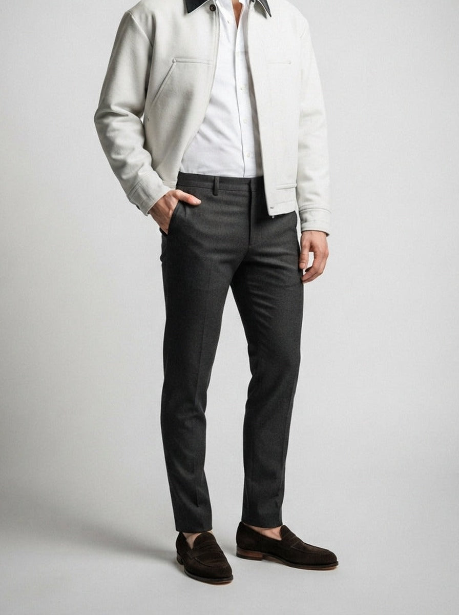 Men's Autumn Cotton Jacket with Contrast Collar