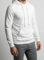 Men's Autumn Cotton Pullover Hoodie with Drawstring Hood