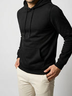 Men's Autumn Cotton Pullover Hoodie with Drawstring Hood