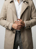 Men's Autumn Cotton Single Breasted Trench Coat