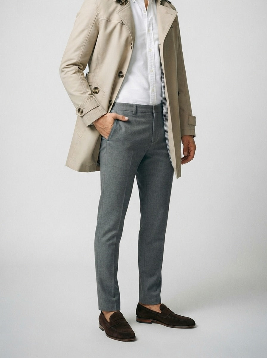 Men's Autumn Cotton Single Breasted Trench Coat
