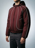 Men's Autumn Cropped Hooded Jacket with Faux Fur Lined Hood