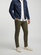 Men's Autumn Denim Trucker Jacket with Button Front