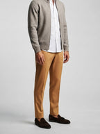 Men's Autumn Diamond Knit Full Zip Cardigan