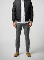 Men's Autumn Diamond Quilted Bomber Jacket