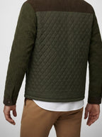 Men's Autumn Diamond Quilted Corduroy Jacket with Welt Pockets