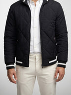 Men's Autumn Diamond Quilted Full Zip Jacket