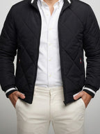 Men's Autumn Diamond Quilted Full Zip Jacket