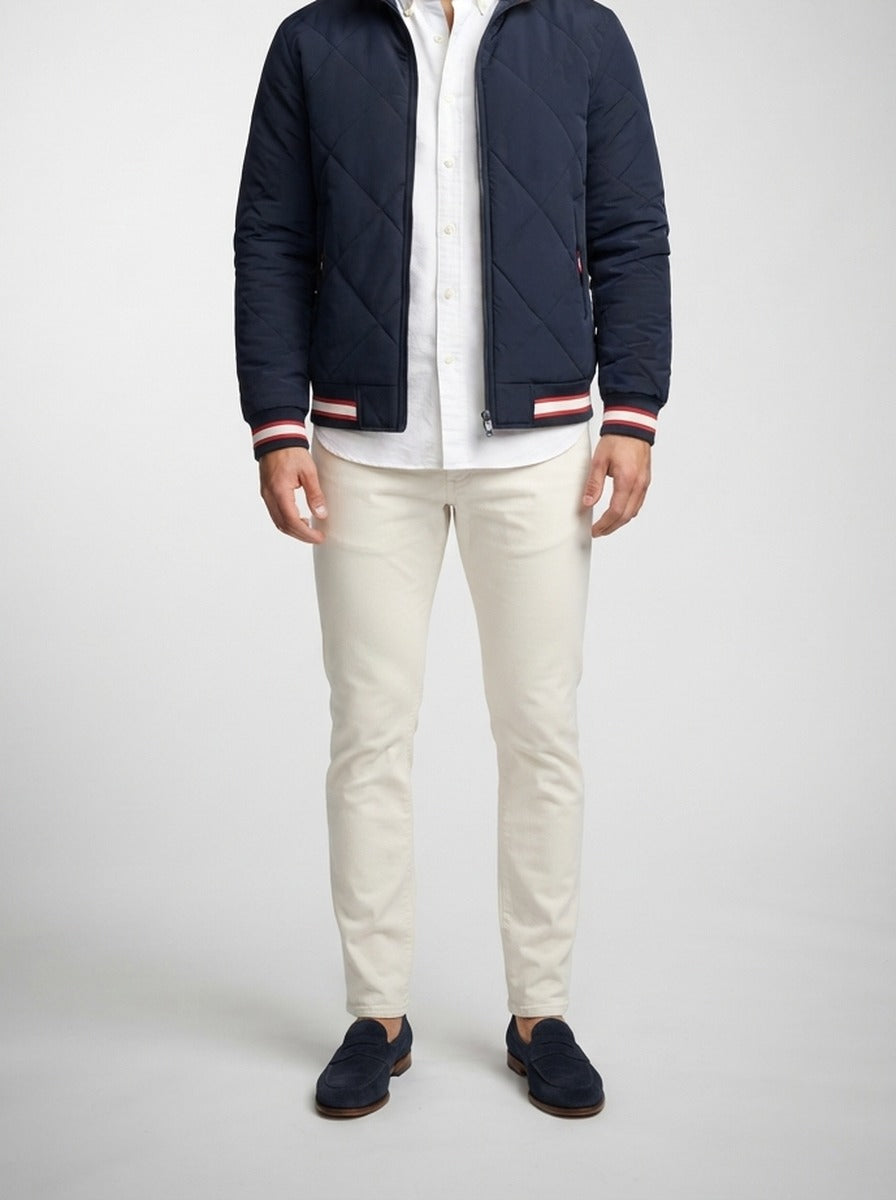 Men's Autumn Diamond Quilted Full Zip Jacket