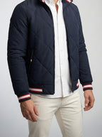 Men's Autumn Diamond Quilted Full Zip Jacket