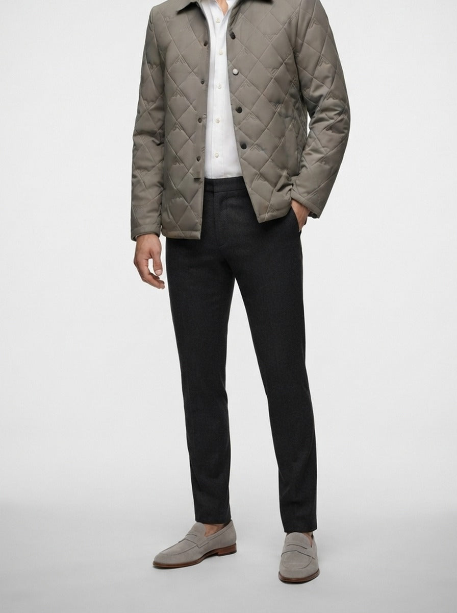 Men's Autumn Diamond Quilted Overshirt