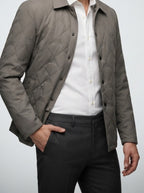 Men's Autumn Diamond Quilted Overshirt