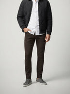 Men's Autumn Diamond Quilted Zip Front Bomber Jacket