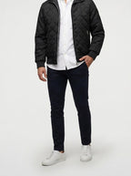 Men's Autumn Diamond Quilted Zip-Up Jacket
