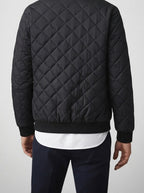 Men's Autumn Diamond Quilted Zip-Up Jacket