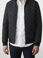 Men's Autumn Diamond Quilted Zip-Up Jacket
