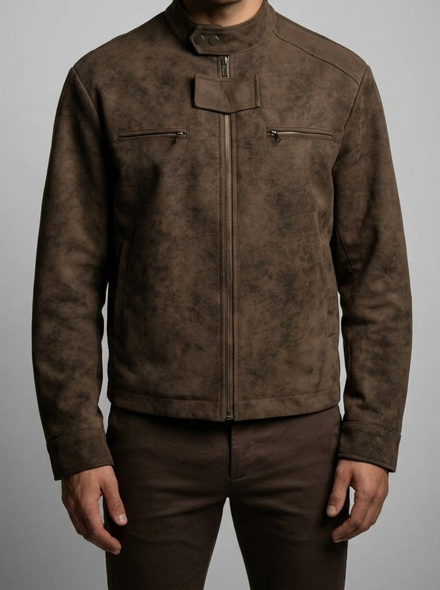 Men's Autumn Distressed Biker Jacket