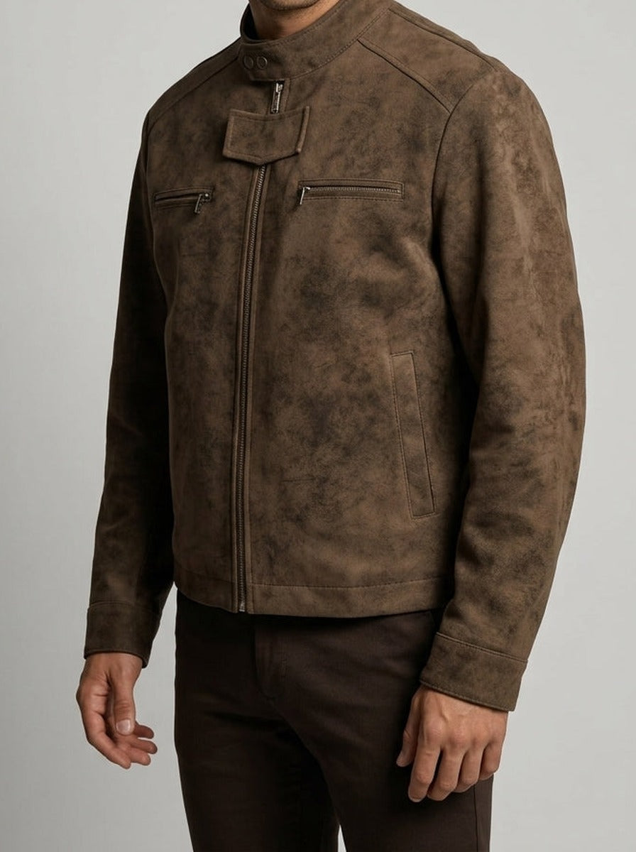 Men's Autumn Distressed Biker Jacket