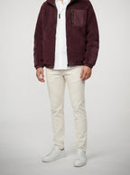 Men's Autumn Fleece Jacket with Funnel Neck