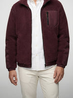 Men's Autumn Fleece Jacket with Funnel Neck