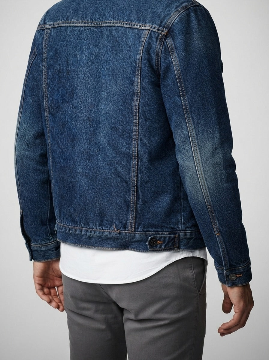 Men's Autumn Fleece Lined Denim Jacket