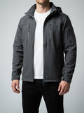 Men's Autumn Fleece Lined Softshell Jacket with Hood