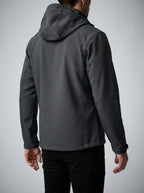 Men's Autumn Fleece Lined Softshell Jacket with Hood