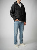 Men's Autumn Half Zip Anorak Jacket with Pouch Pocket