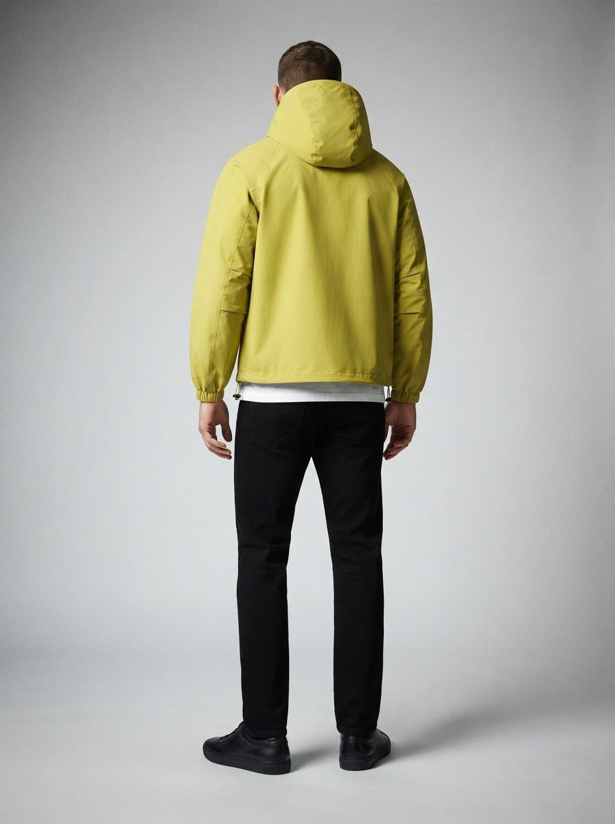 Men's Autumn Half Zip Anorak Jacket with Pouch Pocket