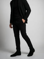 Men's Autumn Heavy Ribbed Knit Cardigan with Shawl Collar