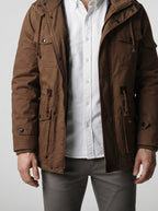 Men's Autumn Hooded Fleece Lined Field Jacket