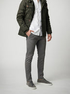 Men's Autumn Hooded Fleece Lined Field Jacket