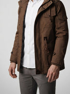 Men's Autumn Hooded Fleece Lined Field Jacket