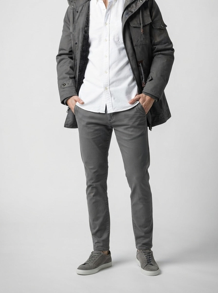 Men's Autumn Hooded Fleece Lined Field Jacket