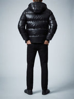 Men's Autumn Hooded Puffer Jacket with Contrast Lining