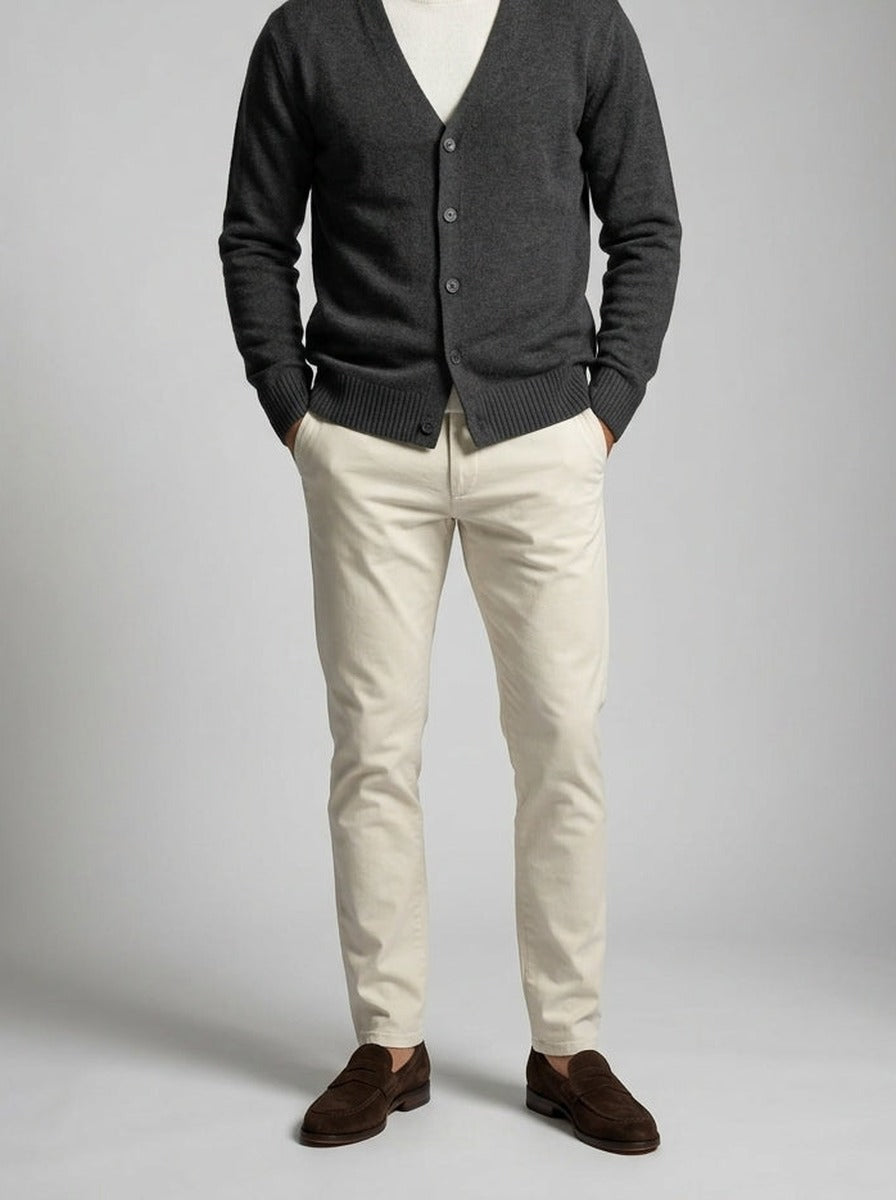 Men's Autumn Knit V Neck Button Cardigan