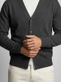 Men's Autumn Knit V-Neck Button Front Cardigan