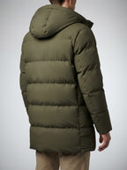 Men's Autumn Longline Puffer Coat with Zip Chest Pocket