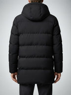 Men's Autumn Longline Puffer Coat with Zip Chest Pocket