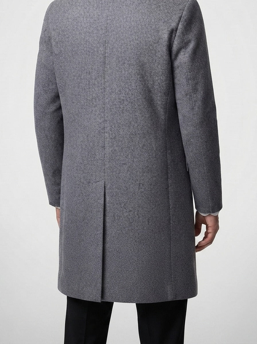 Men's Autumn Notch Lapel Single Breasted Wool Overcoat