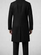 Men's Autumn Notch Lapel Single Breasted Wool Overcoat