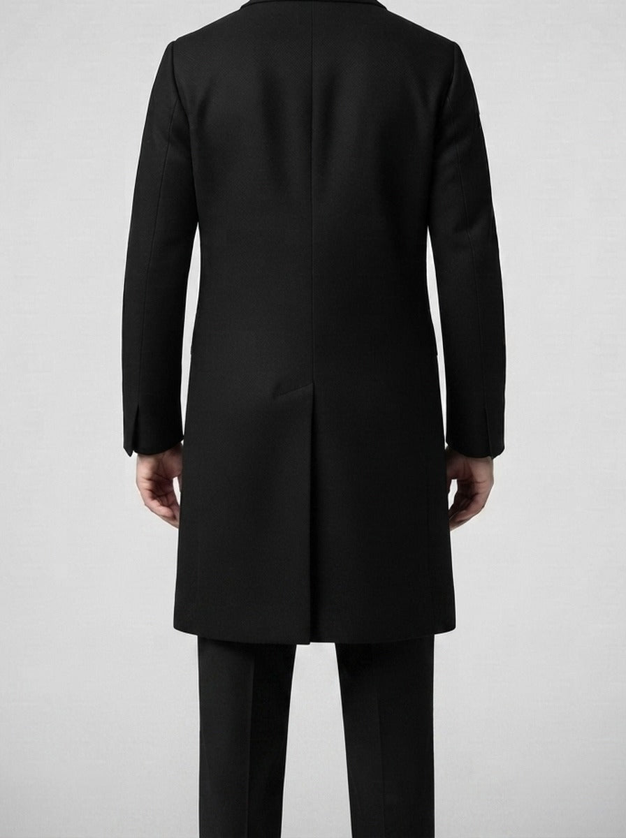 Men's Autumn Notch Lapel Single Breasted Wool Overcoat