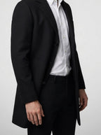 Men's Autumn Notch Lapel Single Breasted Wool Overcoat