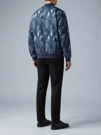 Men's Autumn Padded Bomber Jacket with Sleeve Zip Pocket