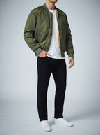 Men's Autumn Padded Bomber Jacket with Sleeve Zip Pocket