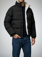 Men's Autumn Padded Puffer Jacket with Borg Lining